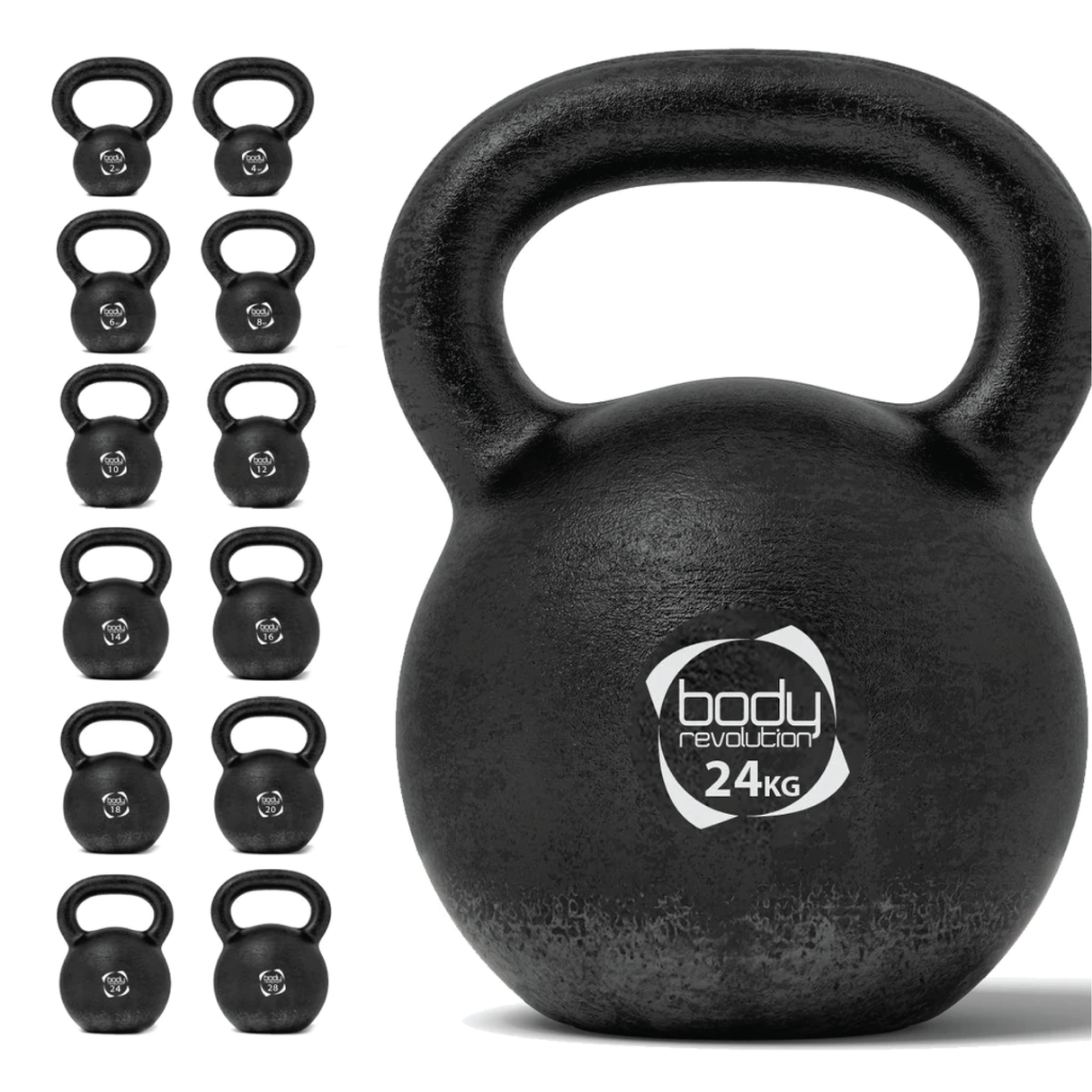 Kettlebell van gietijzer 24 kg