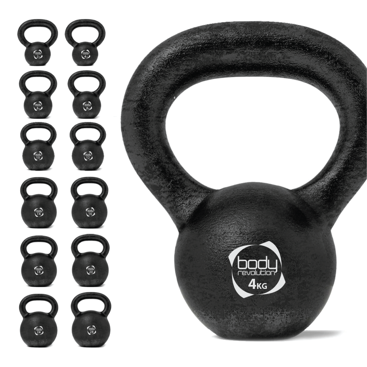 Kettlebell van gietijzer 4 kg