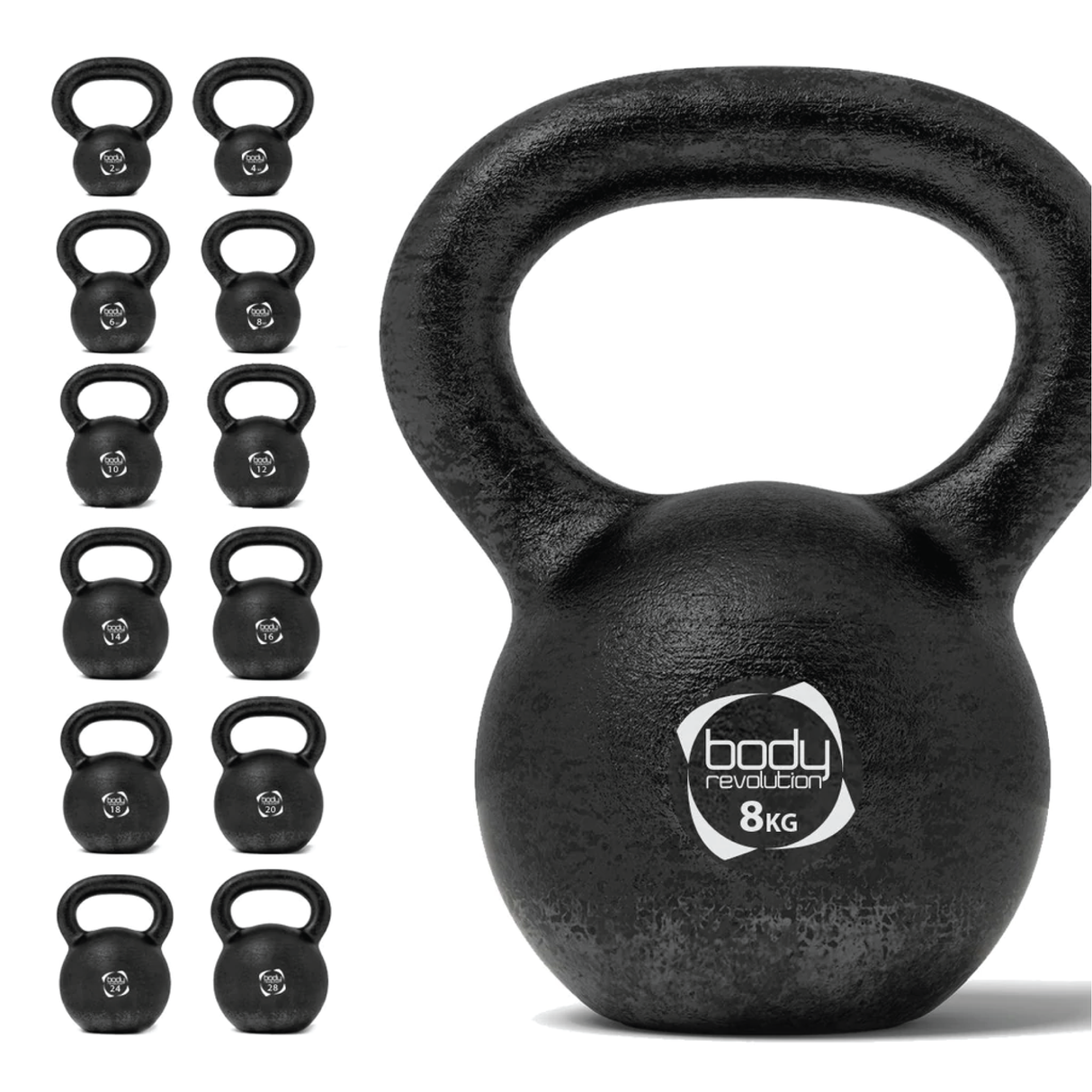 Kettlebell van gietijzer 8 kg