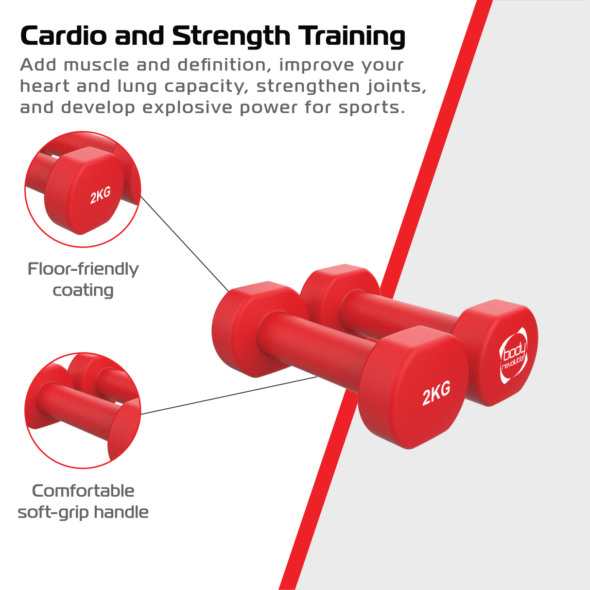 Neopreen Halters 2 x 2 kg