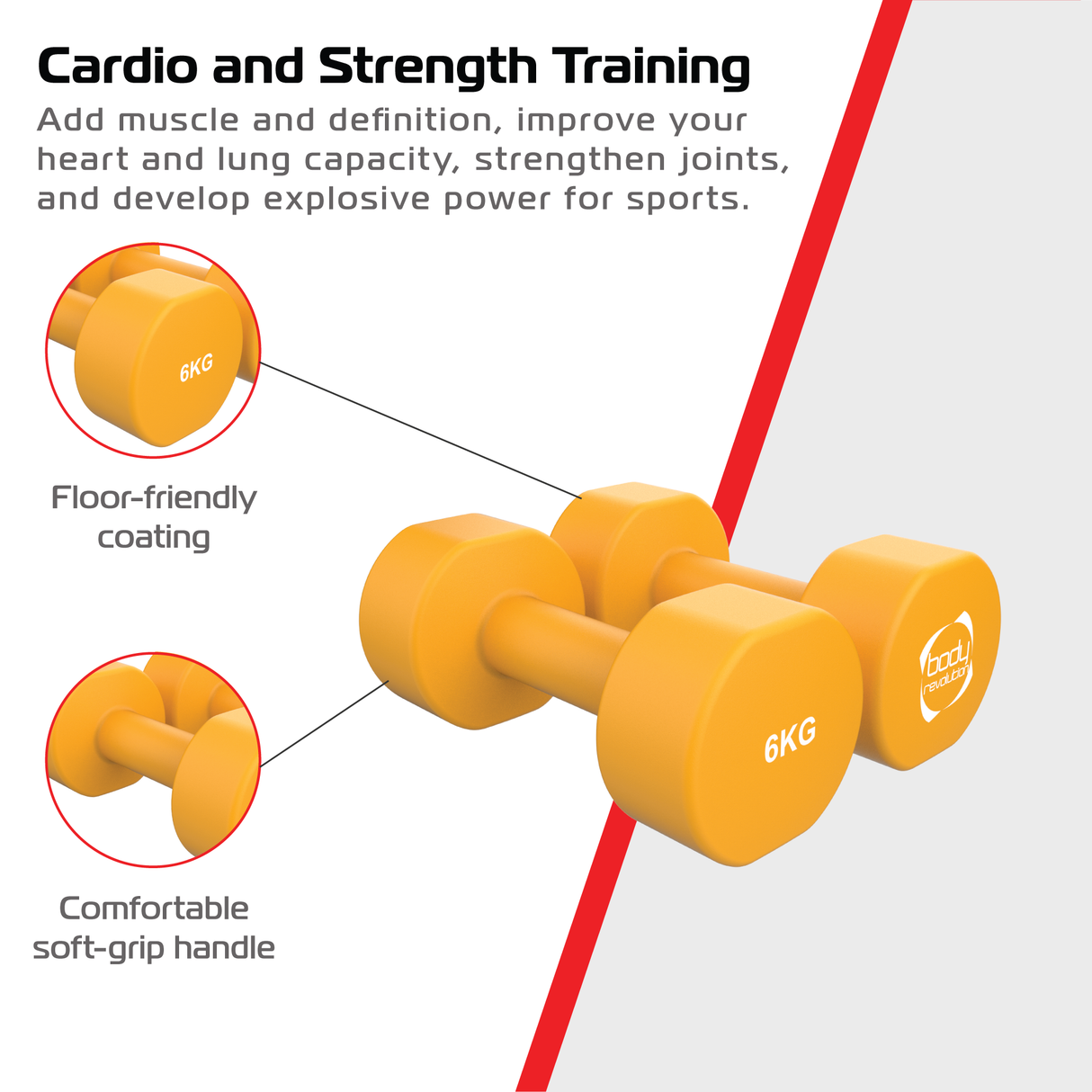 Neopreen Halters 2 x 6 kg