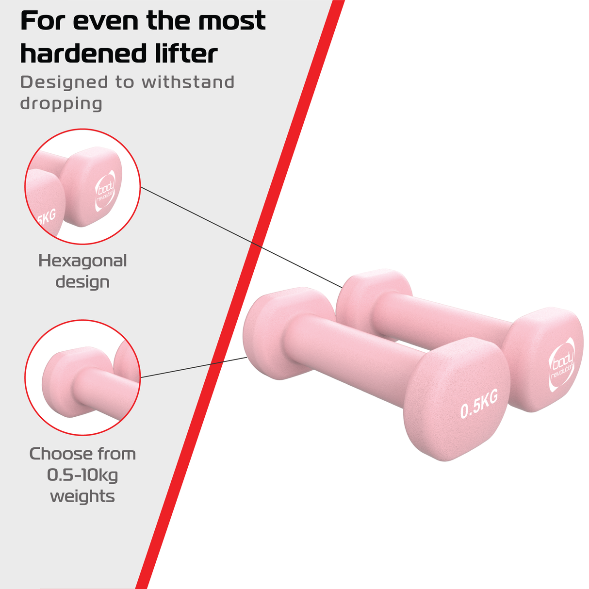 Neopreen Halters 2 x 0,5 kg