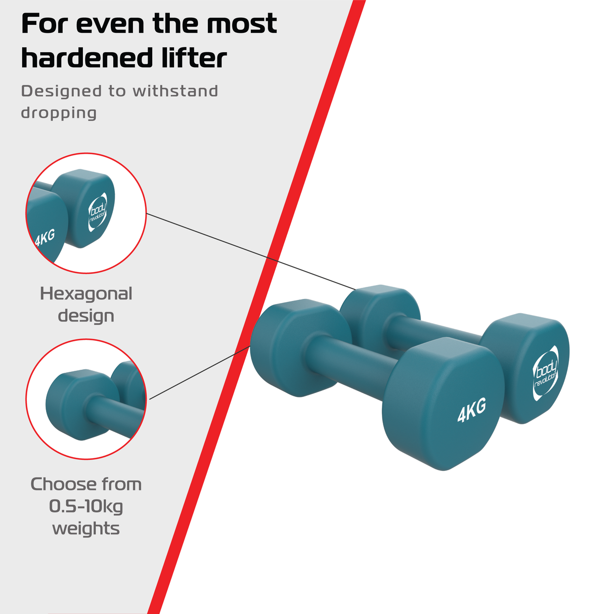 Neopreen Halters 2 x 4 kg