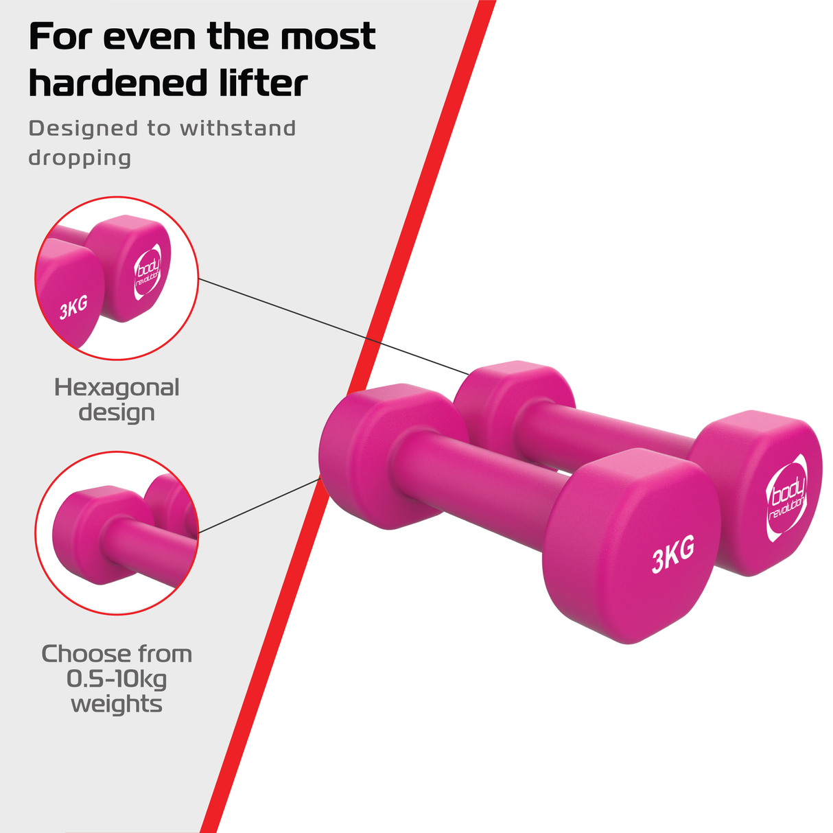 Neopreen Halters 2 x 3 kg