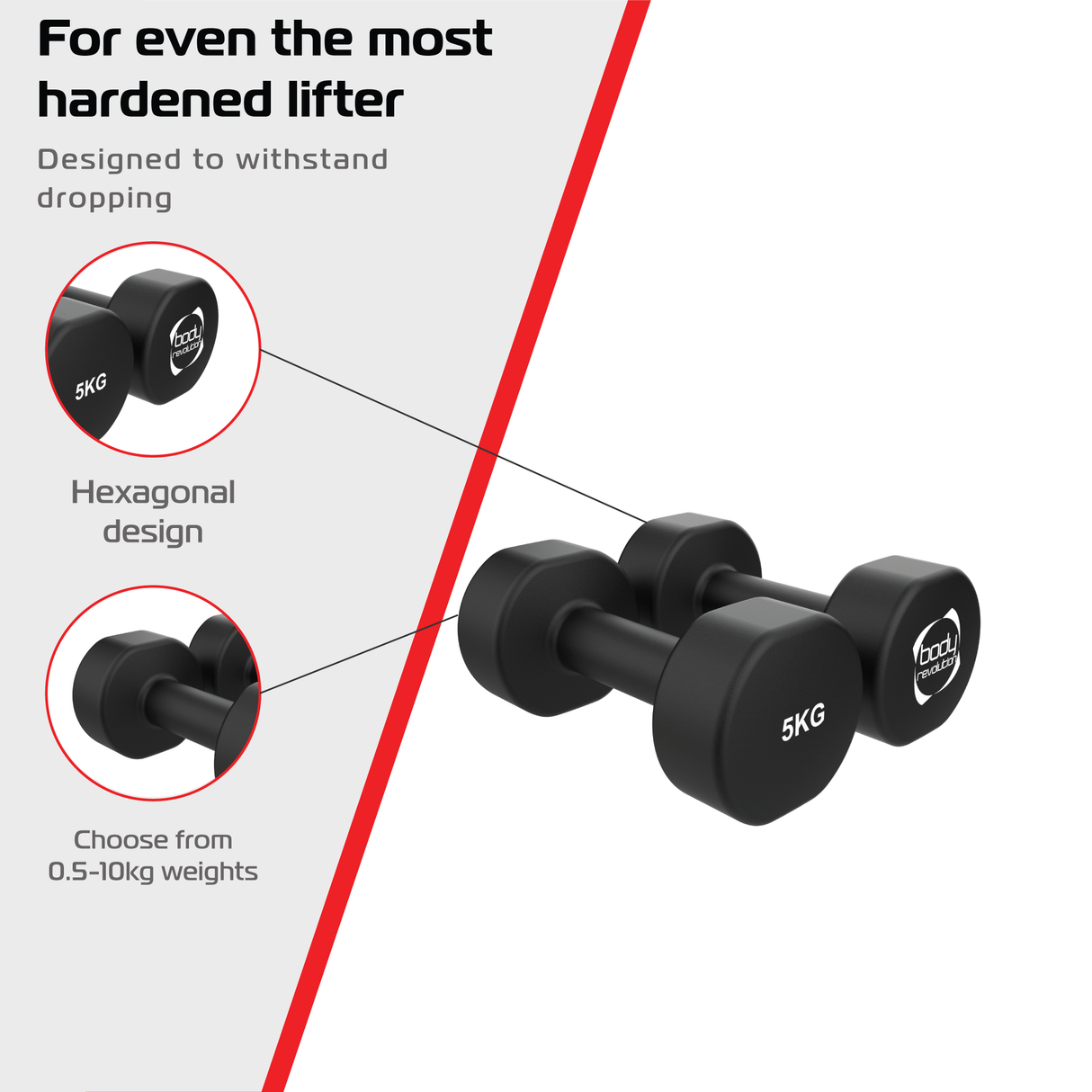 Neopreen Halters 2 x 5 kg