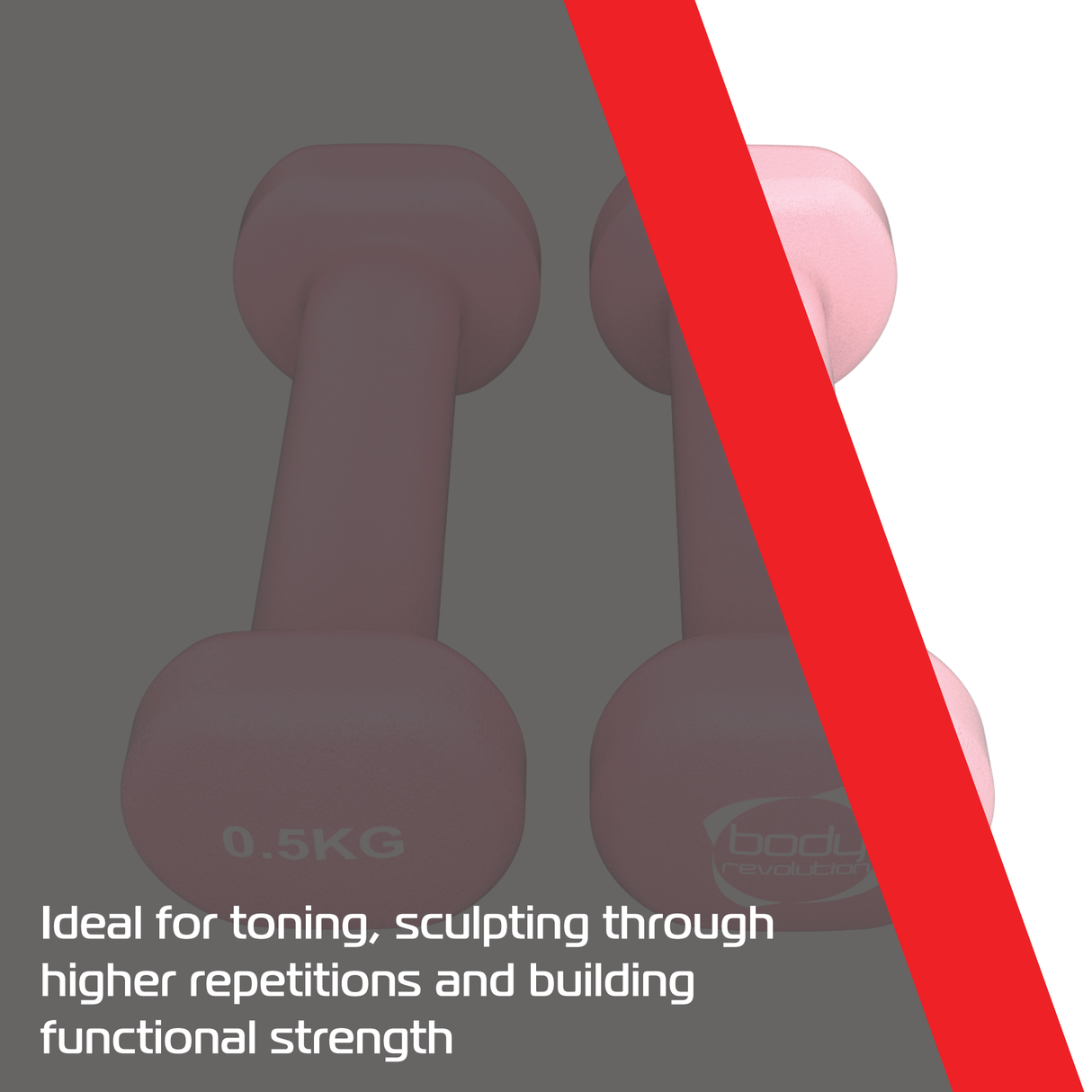 Neopreen Halters 2 x 0,5 kg