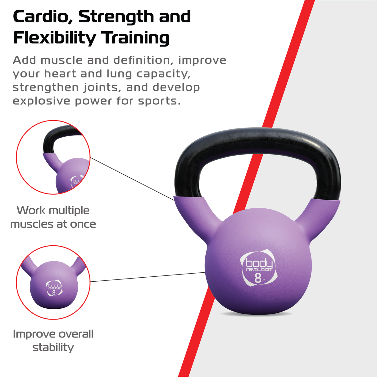 Body Revolution 8 kg Neopreen Kettlebell