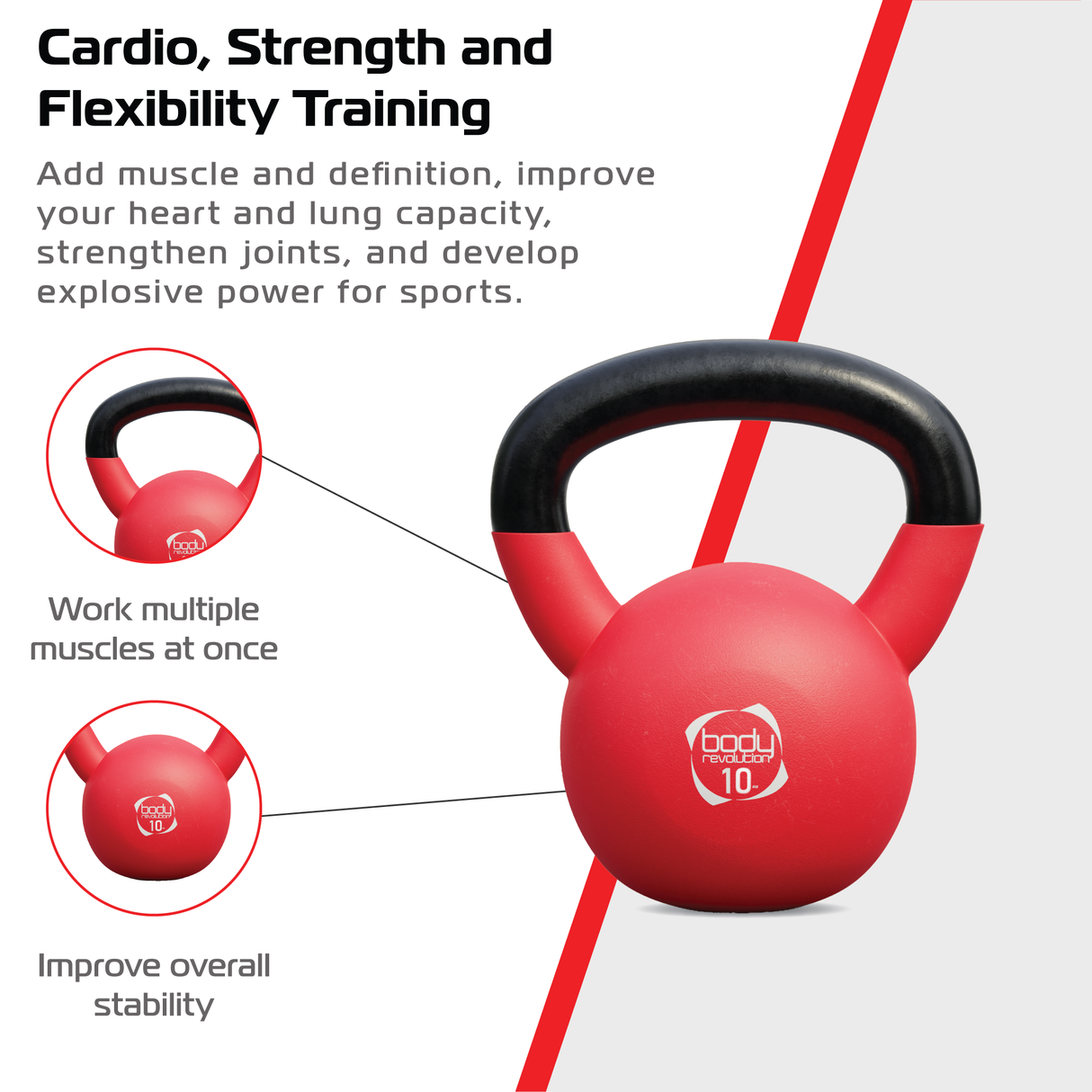 Body Revolution 10kg Neopreen Kettlebell