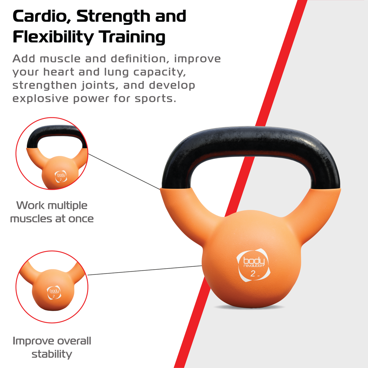 Body Revolution 2 kg Neopreen Kettlebell