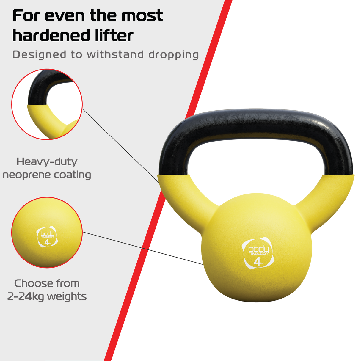 Body Revolution 4 kg Neopreen Kettlebell