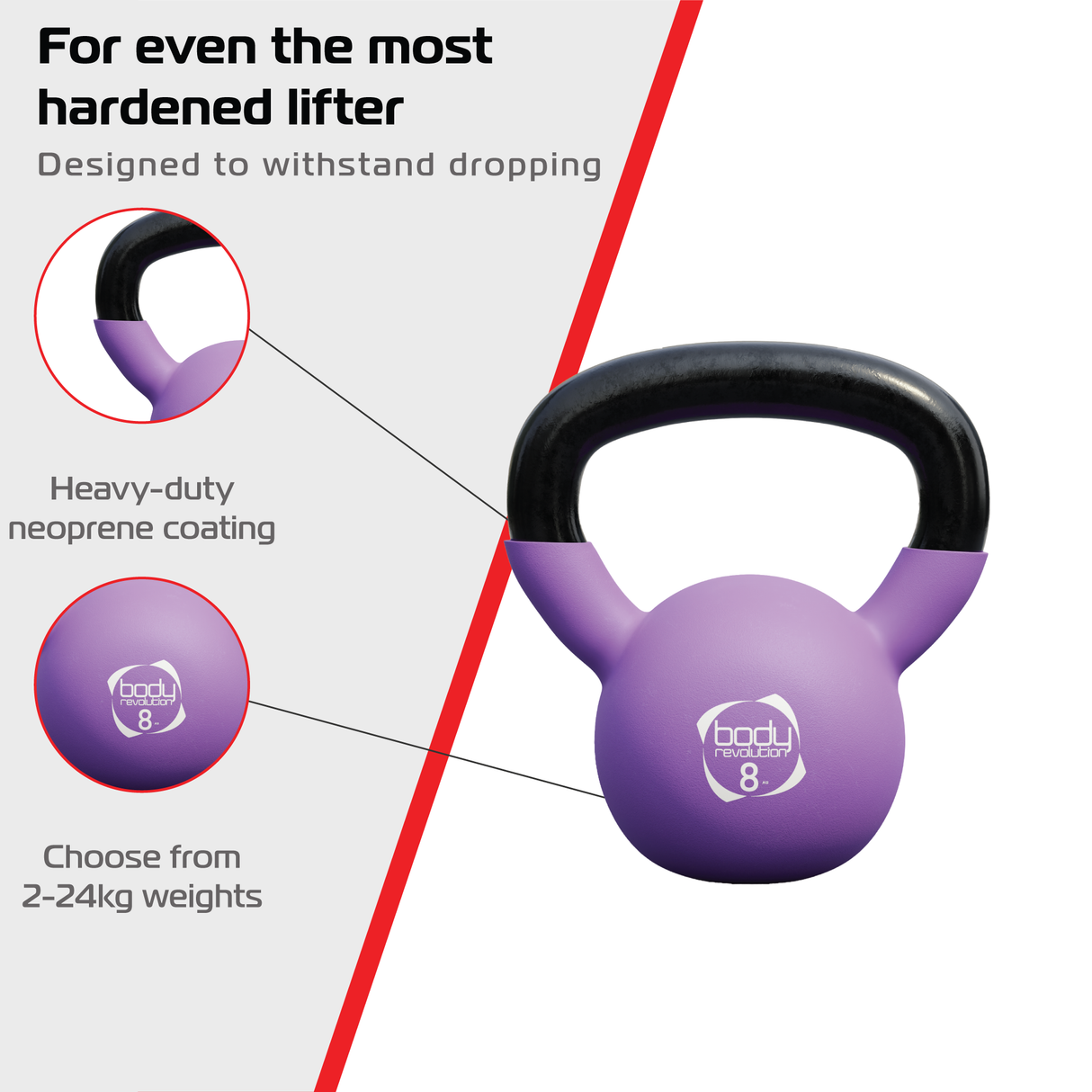 Body Revolution 8 kg Neopreen Kettlebell