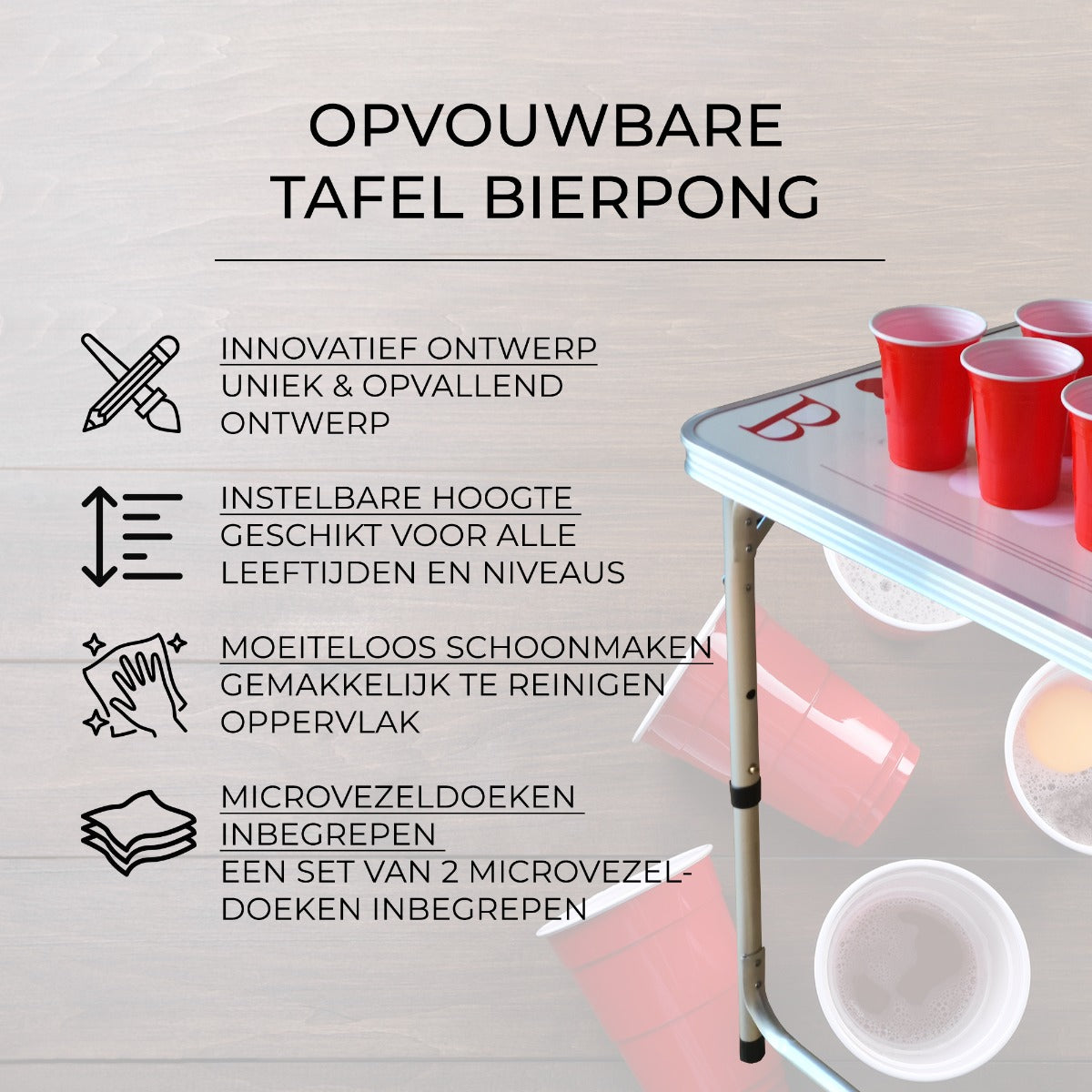 Beerpong tafel - 2.40 meter