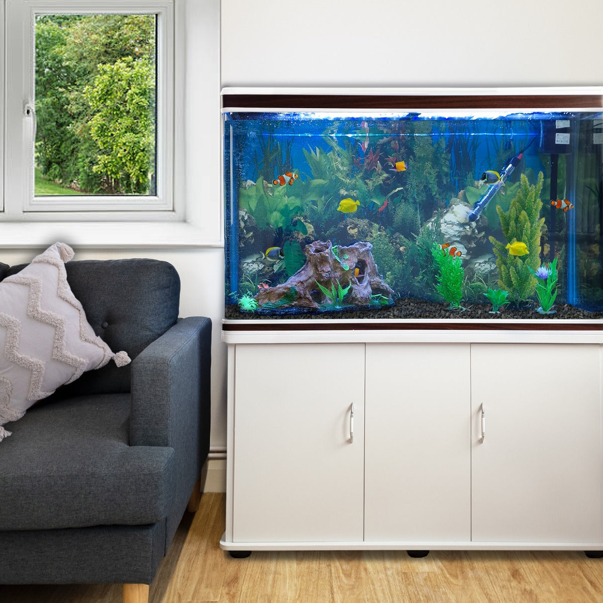 Aquarium & Meubel set 300L - 120x70x39 cm - Wit