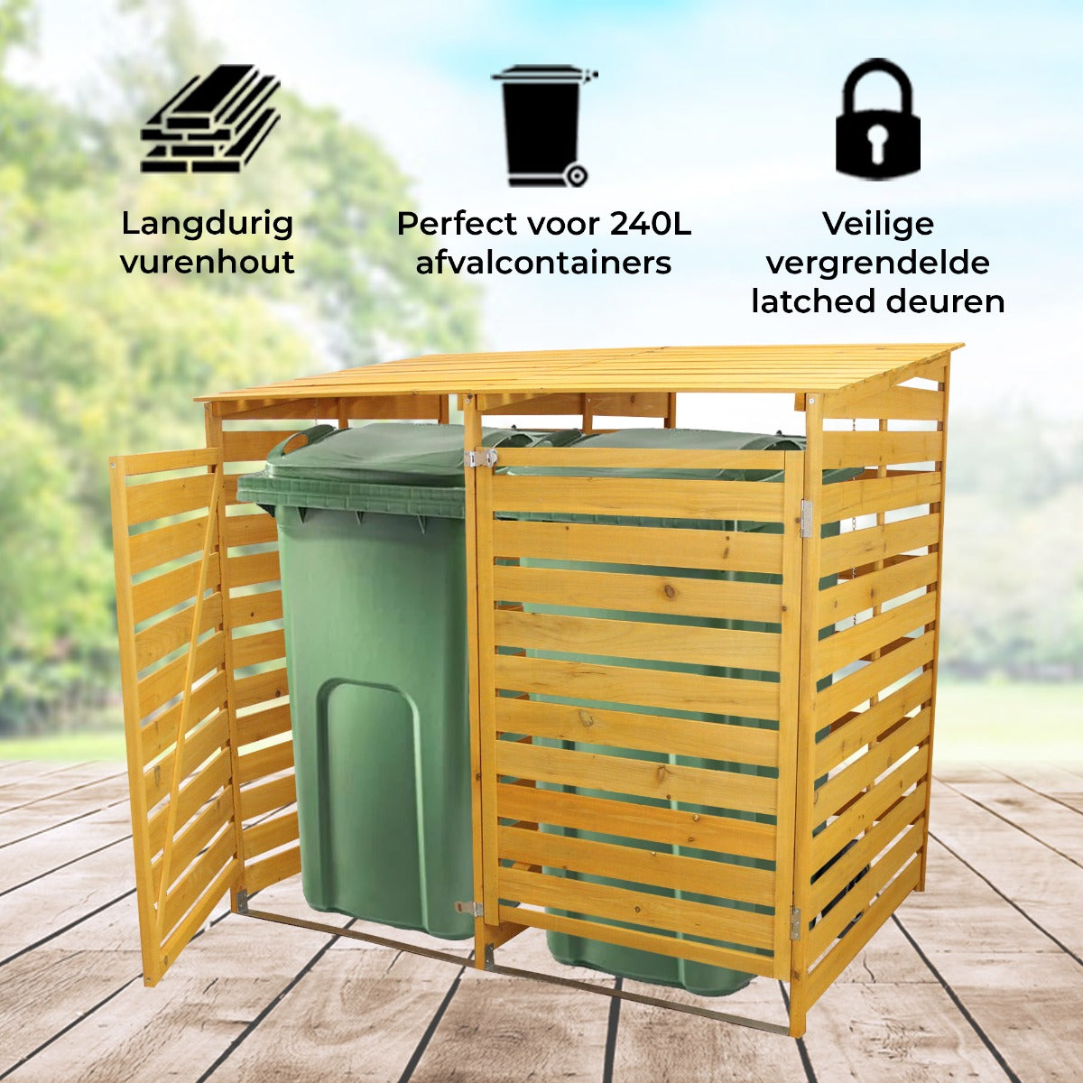 Containerberging - Dubbel - Hout