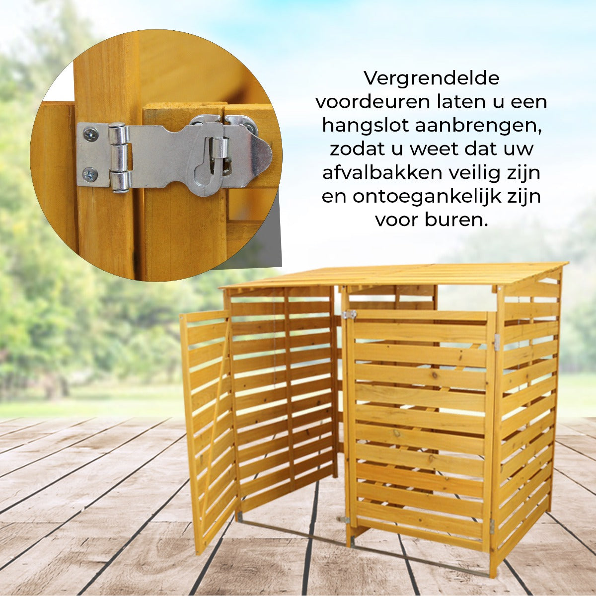 Containerberging - Dubbel - Hout