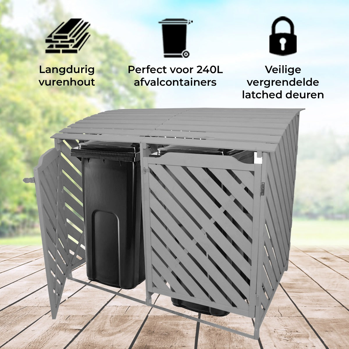 Containerberging - Dubbel - Grijs