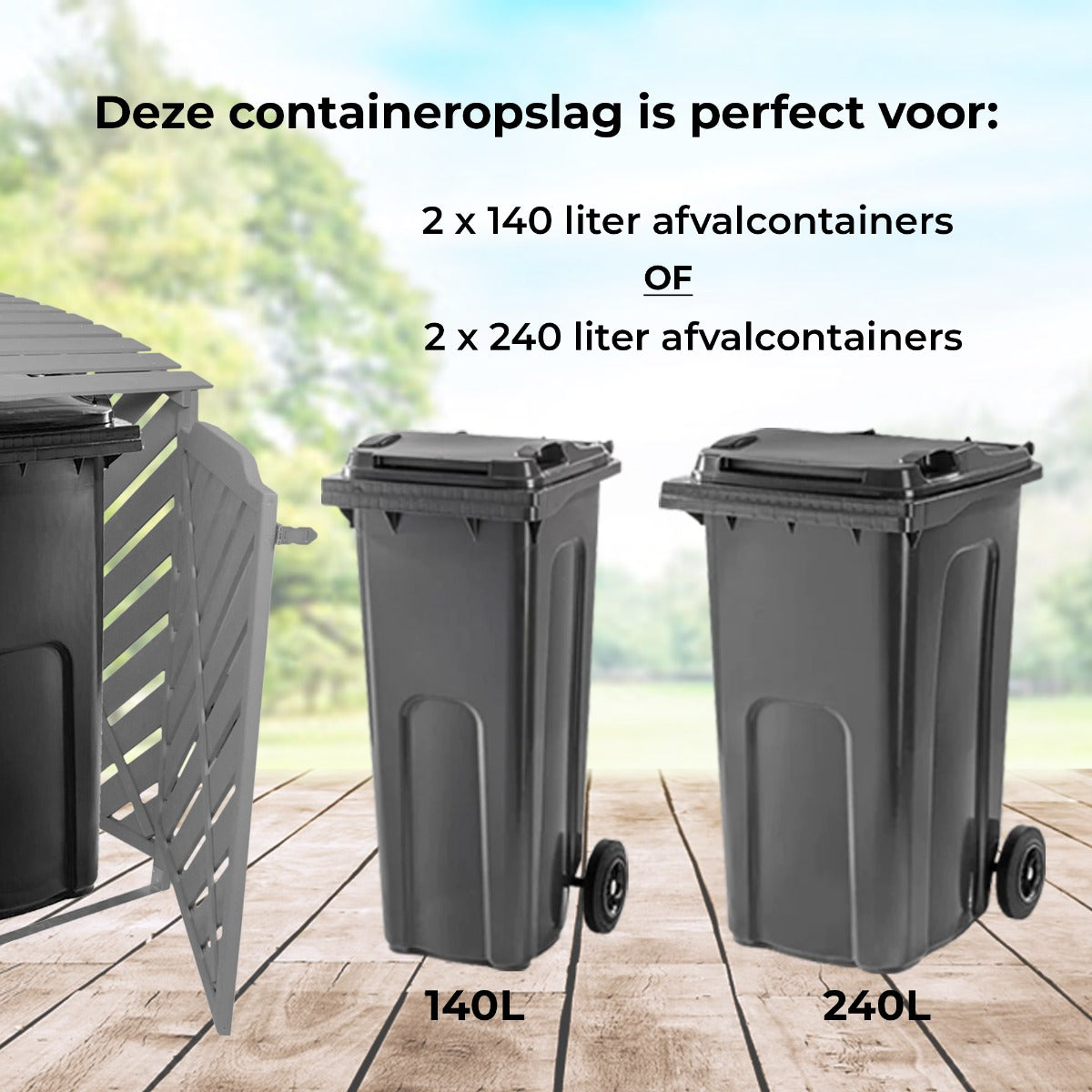 Containerberging - Dubbel - Grijs