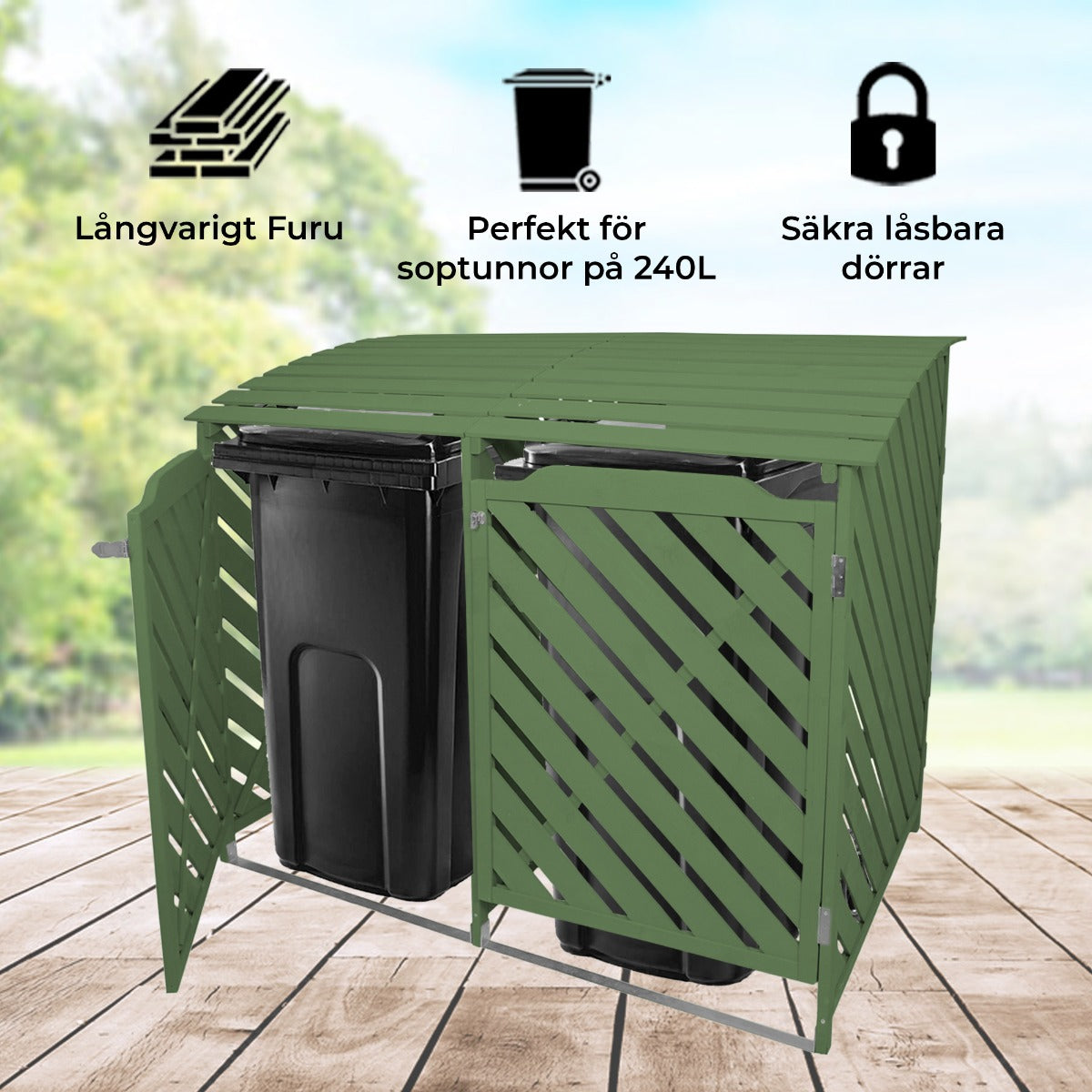 Containerberging - Dubbel - Hout