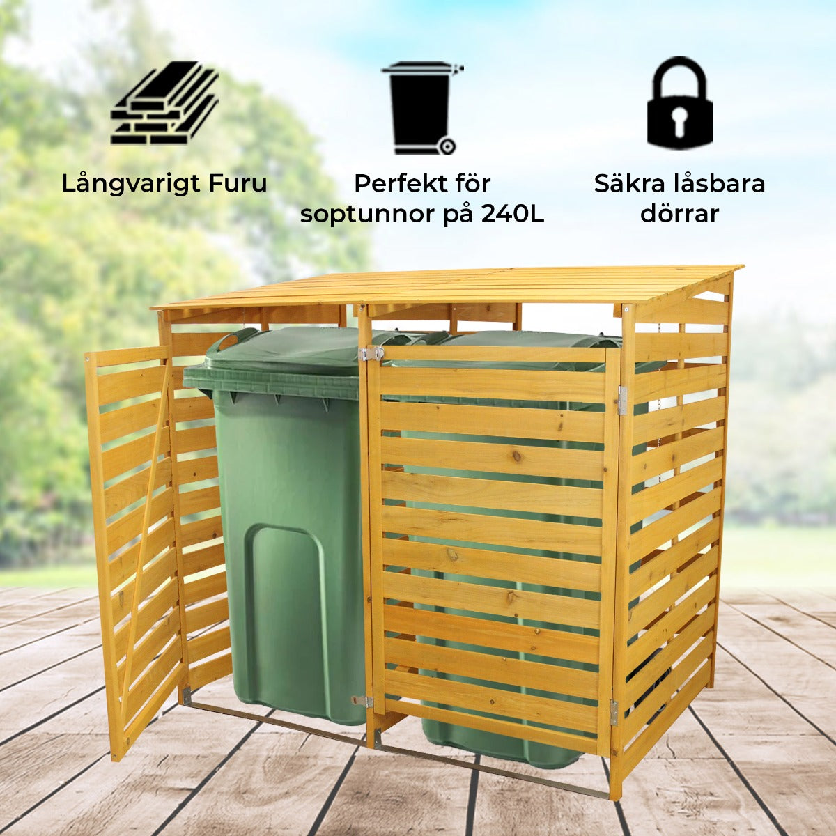 Containerberging - Dubbel - Hout