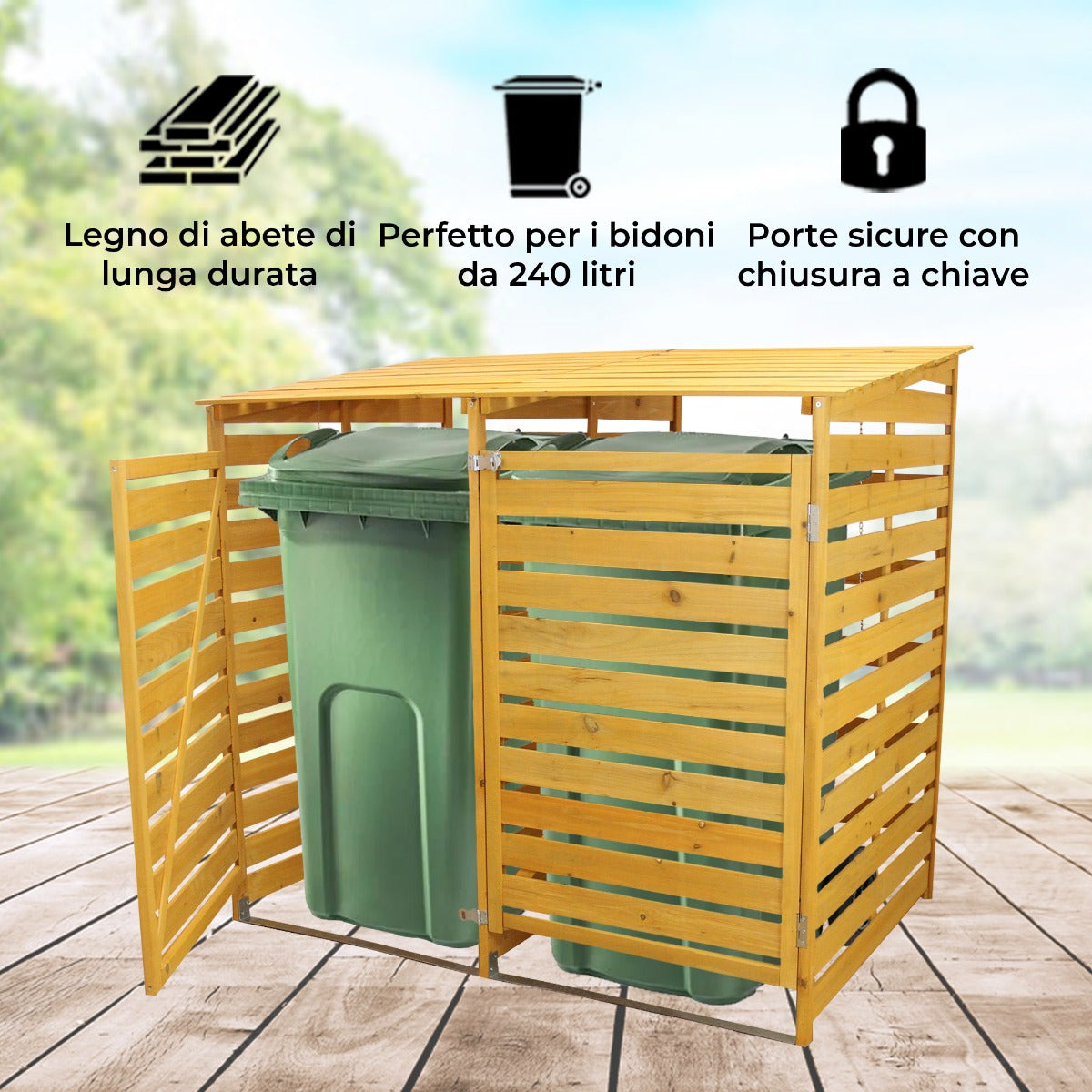 Containerberging - Dubbel - Hout