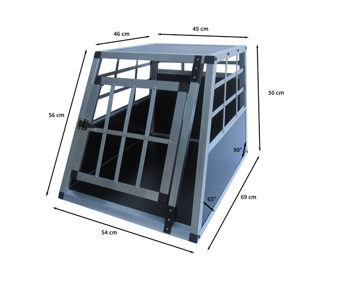 Hondenkooi voor auto - Alumunium - 1 deur - Medium