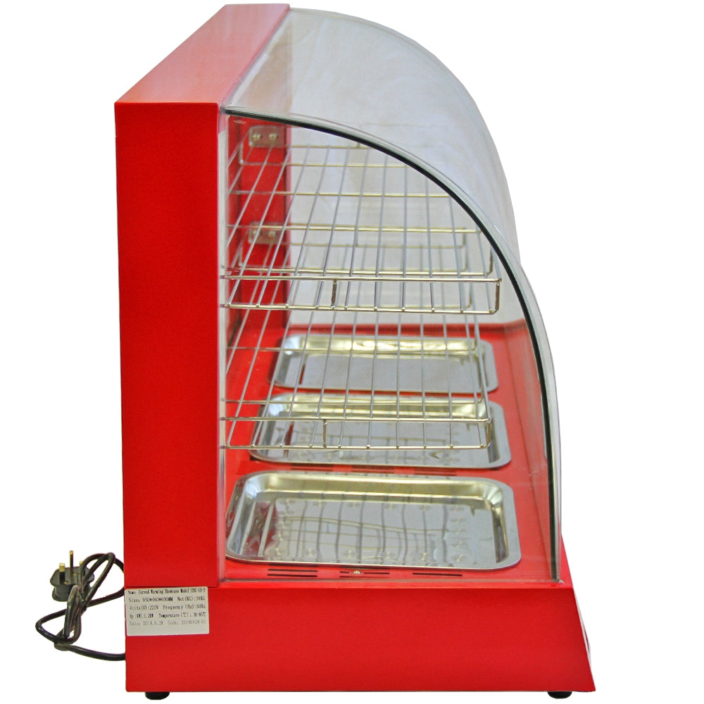 KuKoo 90cm Brede Glazen Warmhoud Vitrine