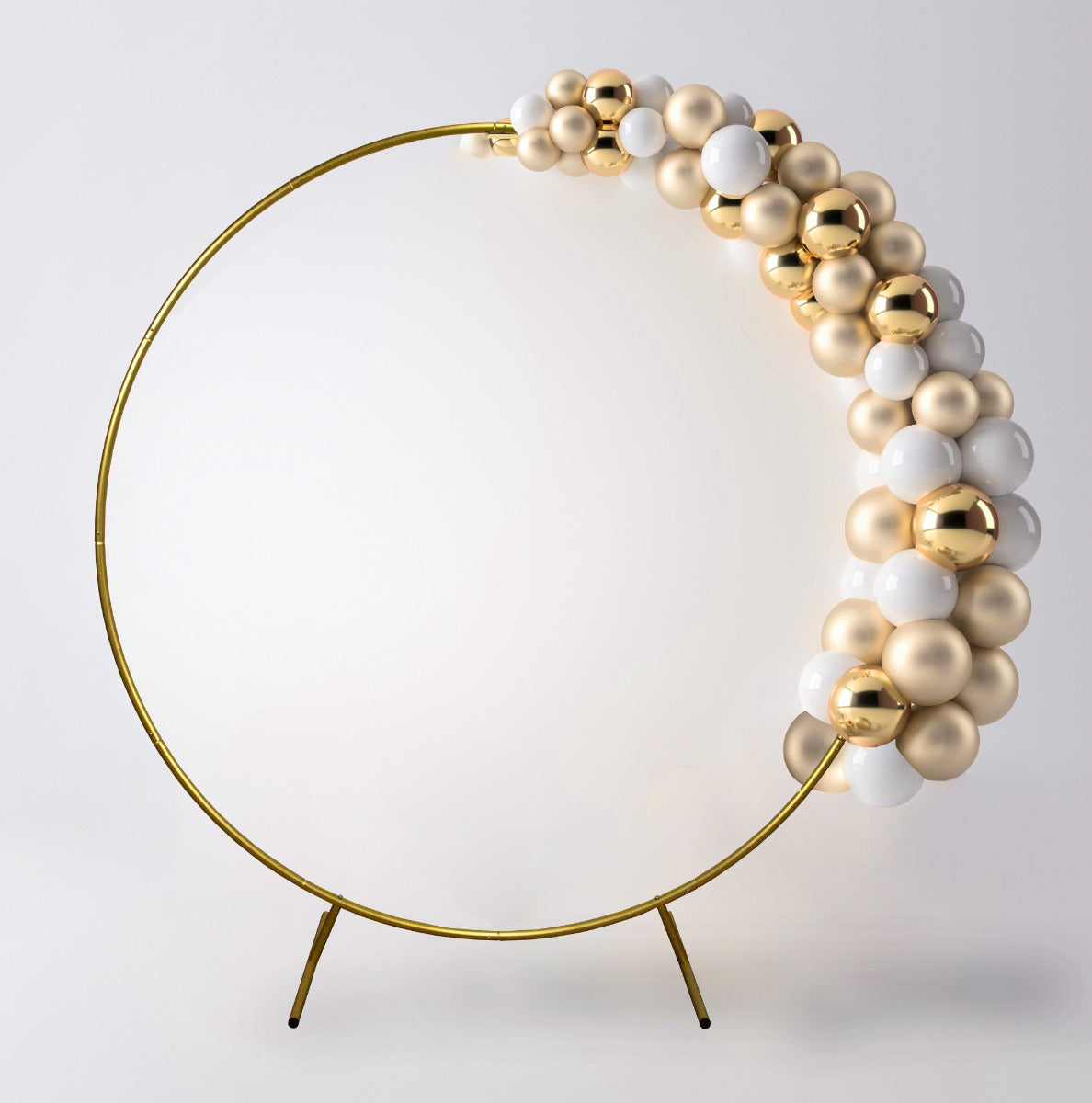 Backdrop Frame Bruiloft Cirkel - 200x56x210 cm - Goud