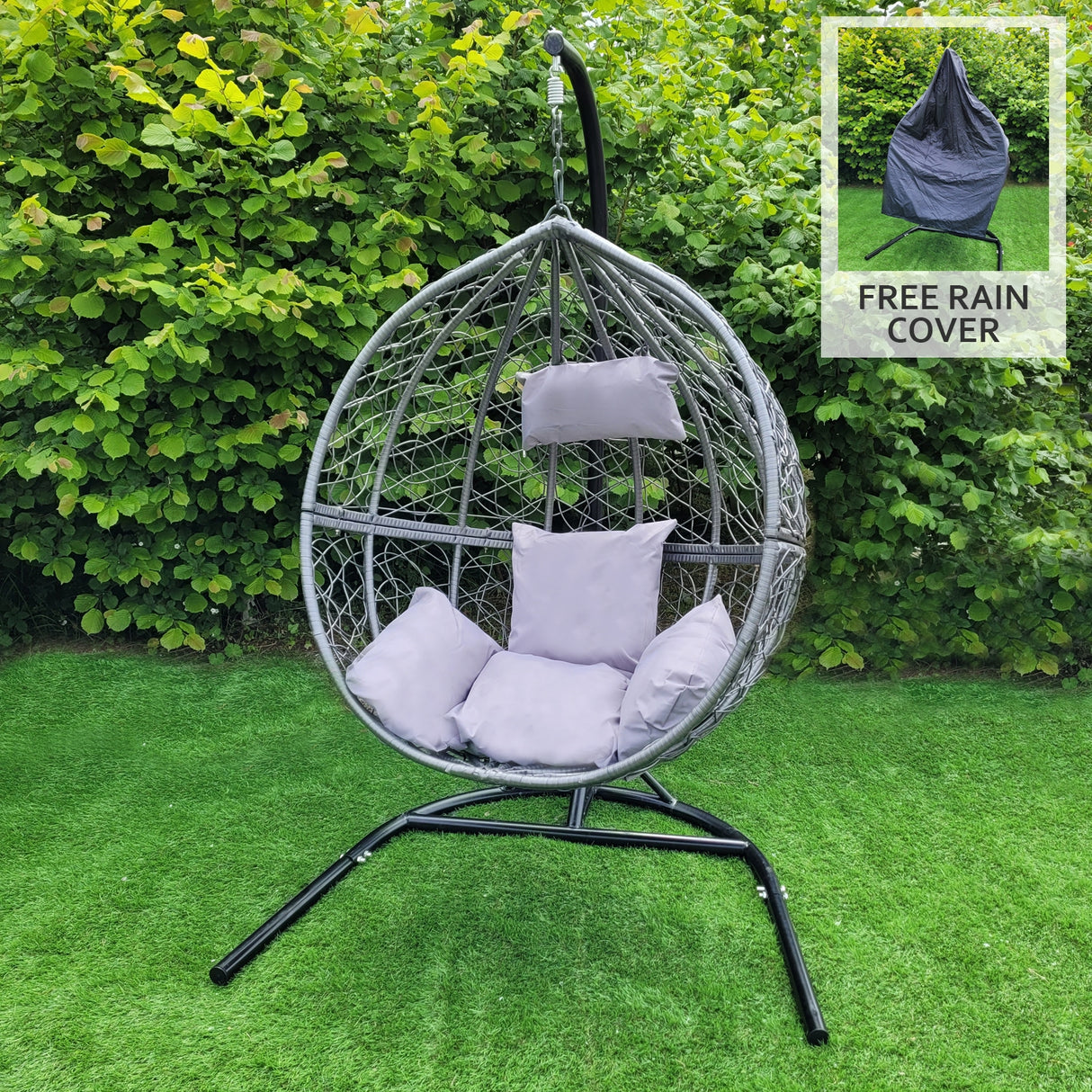 Hangstoel Egg chair - Grijs - Max: 150 kg