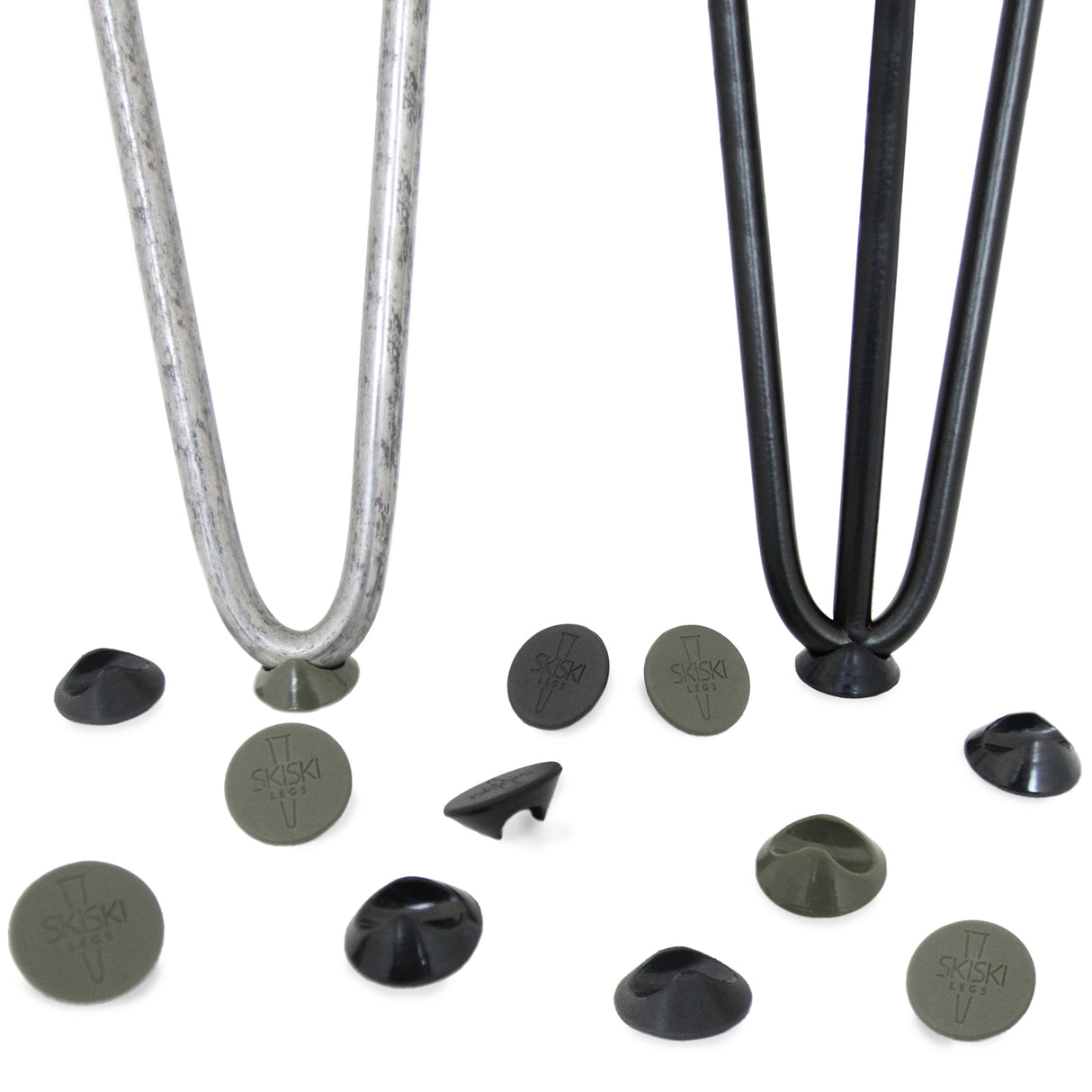 4 x Pinpoot Voetjes Vloerbeschermers - Zwart