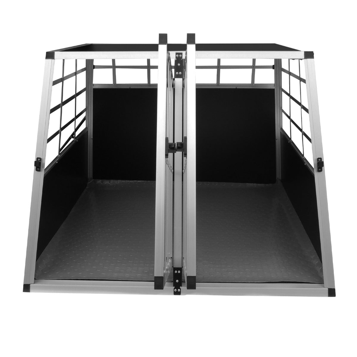 Hondenkooi voor auto - alumunium - 2 deuren - Large