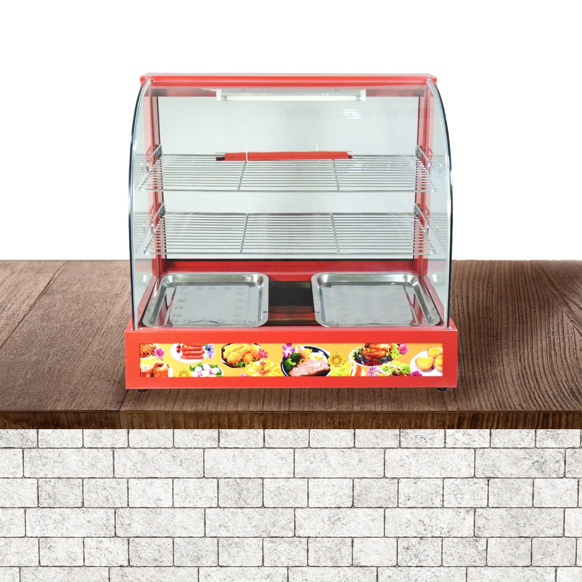 KuKoo Warmhoudvitrine - Glas - 60 cm breed