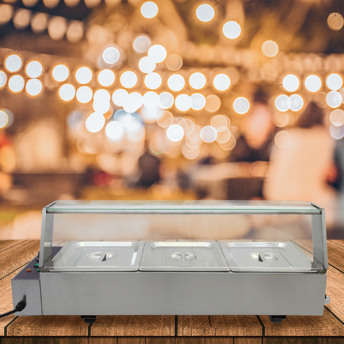 KuKoo 3 Chafing Dish Au Bain Marie Warmhoud Schalen