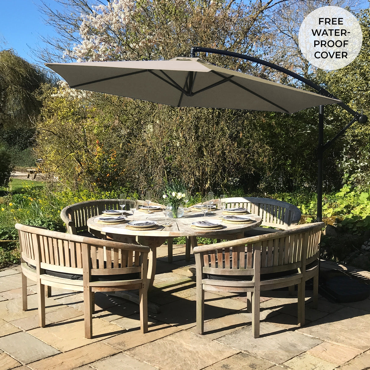 Zweefparasol - Beige