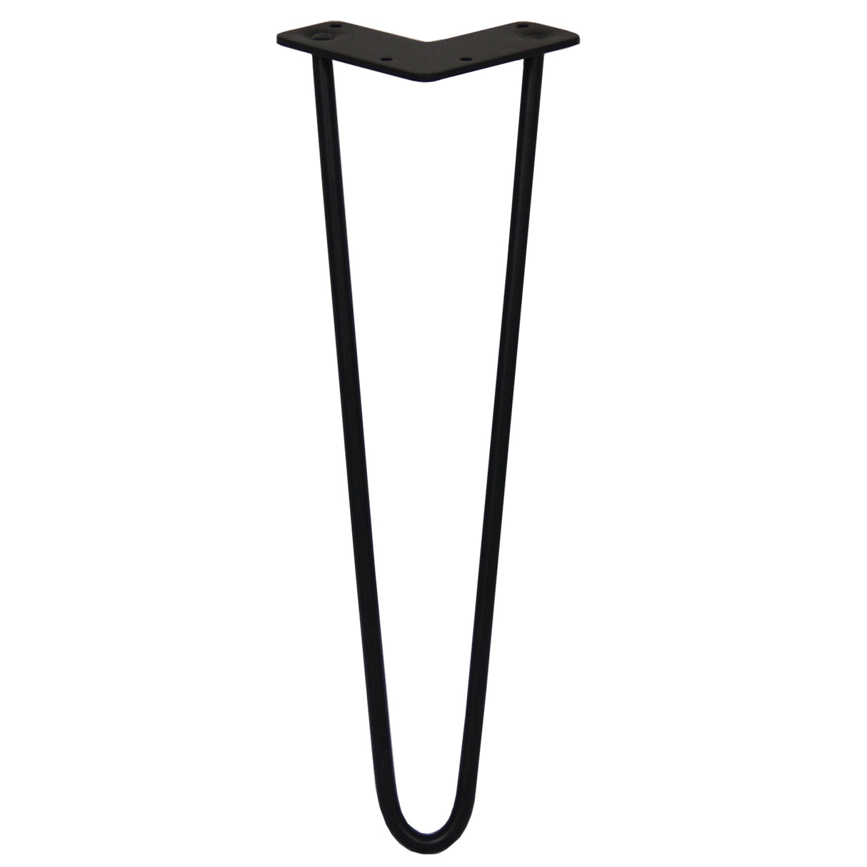 Zwarte hairpin tafelpoten van 40,6 cm, gemaakt van stevig metaal met een slanke, moderne vorm en een gladde afwerking