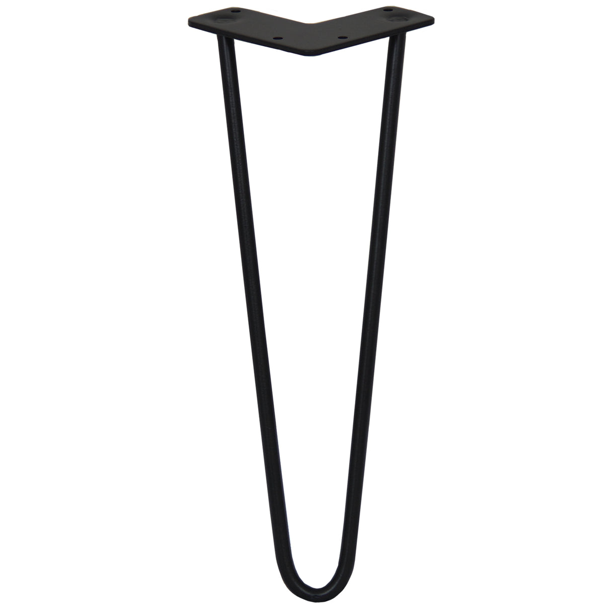 Zwarte haarspeld tafelpoten van 35,5 cm, met een stevige metalen constructie en een slank, modern design voor meubels