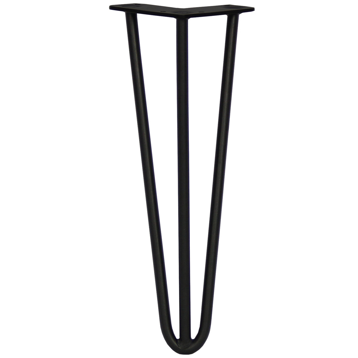 Zwarte haarspeld tafelpoten van 35,5 cm, met drie staven van 12 mm, ideaal voor het creëren van een moderne tafelstijl
