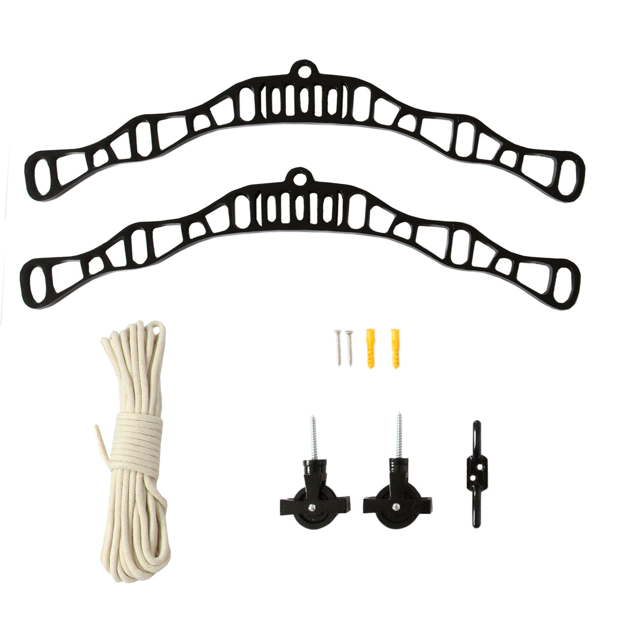 Droogrek ophangbaar plafond - zwart - 2.4 meter