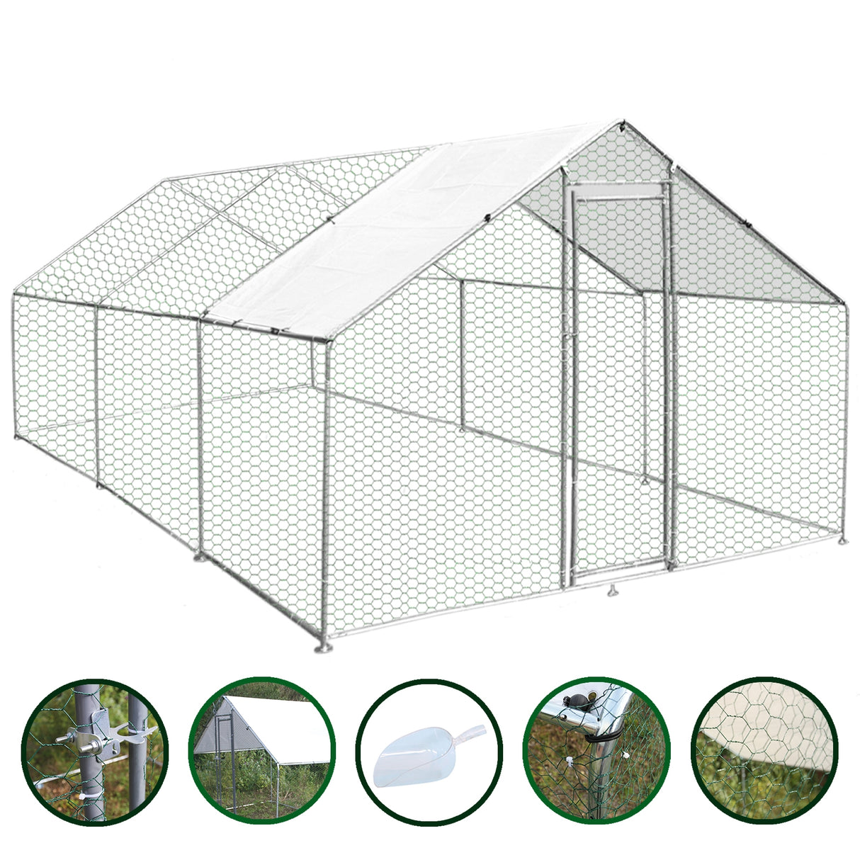 Kippenren Vrijstaand 4m x 6m x 2m