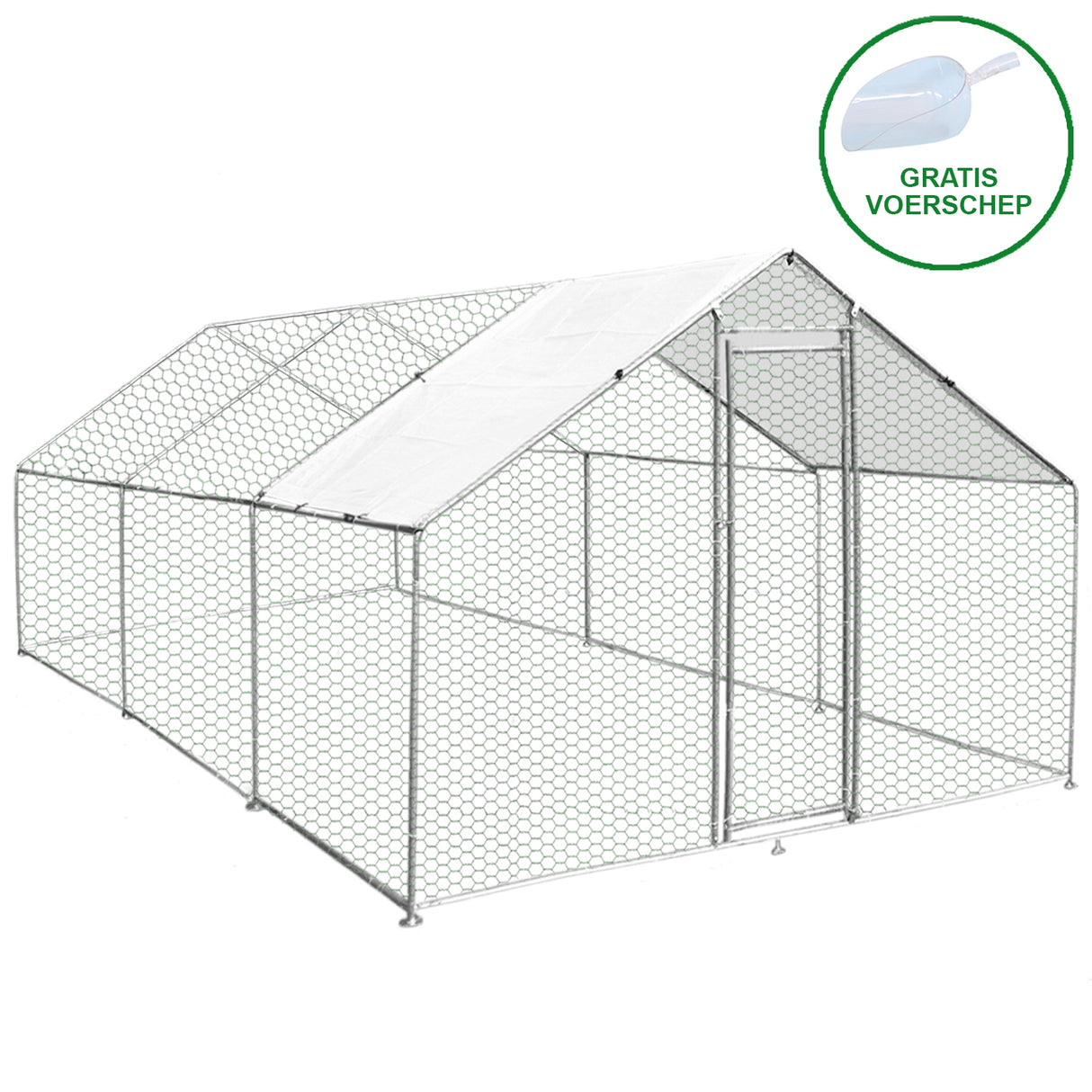 Kippenren Vrijstaand 4m x 6m x 2m