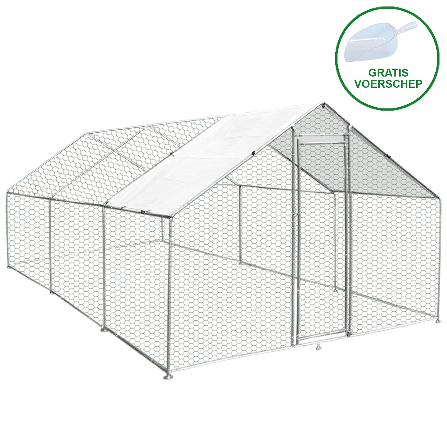 Kippenren Vrijstaand 4m x 6m x 2m