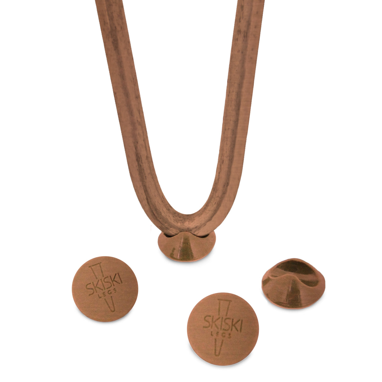 Antiek koper haarpin tafelpoten van 40,6 cm met twee staven van 12 mm, elegant en stevig, perfect voor unieke meubelontwerpen