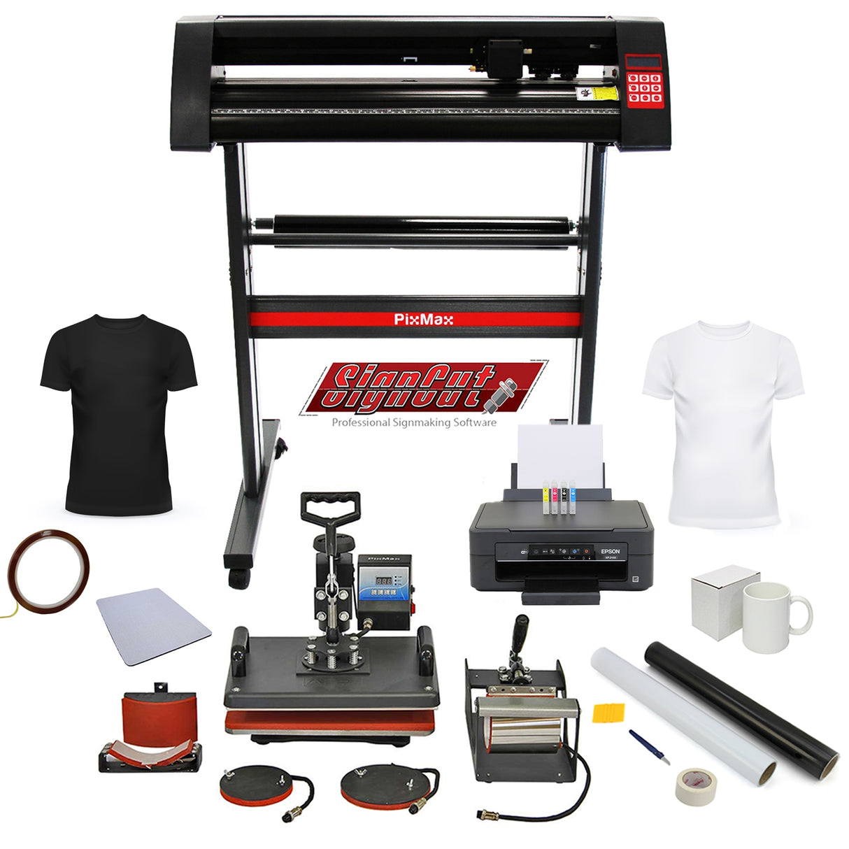PixMax Da Vinci Bundel 5 in 1 Hitte Pers, Vinyl Snij Plotter, Printer
