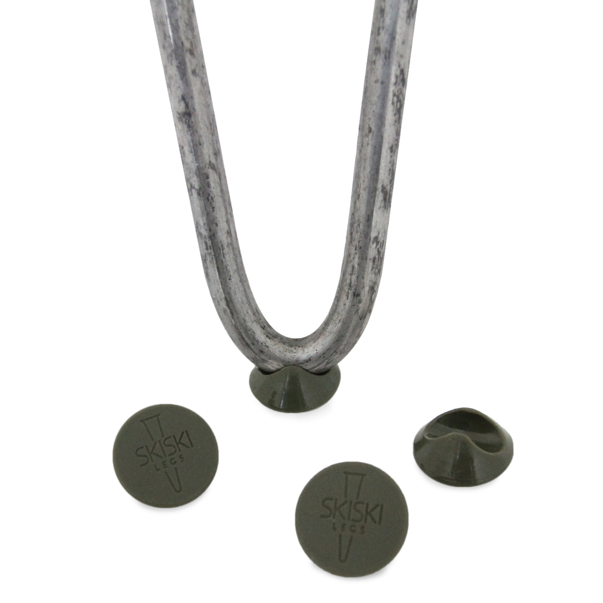 4 x 40,6cm Hairpin Tafelpoten - 3 Staven - 10mm - Ruw Staal