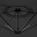 Grijs 3m LED Zweefparasol met een eenvoudige voet