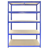 Monster Racking T-Rax Sterke Opbergrekken, Blauw, 120cm B, 60cm D, Set van 5