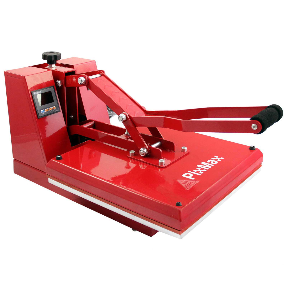 Rode PixMax 50cm clam hittepers met een stevige handgreep en digitale temperatuurweergave, ideaal voor vinylsnijden en bedrukken