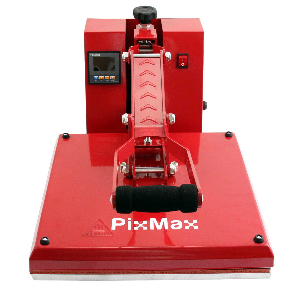 Rode PixMax 50cm clam hittepers met een stevige handgreep en digitale bediening, ideaal voor vinylsnijden en bedrukken