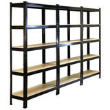 3 x T-Rax Stellingkast - 75x30x150 cm - Zwart