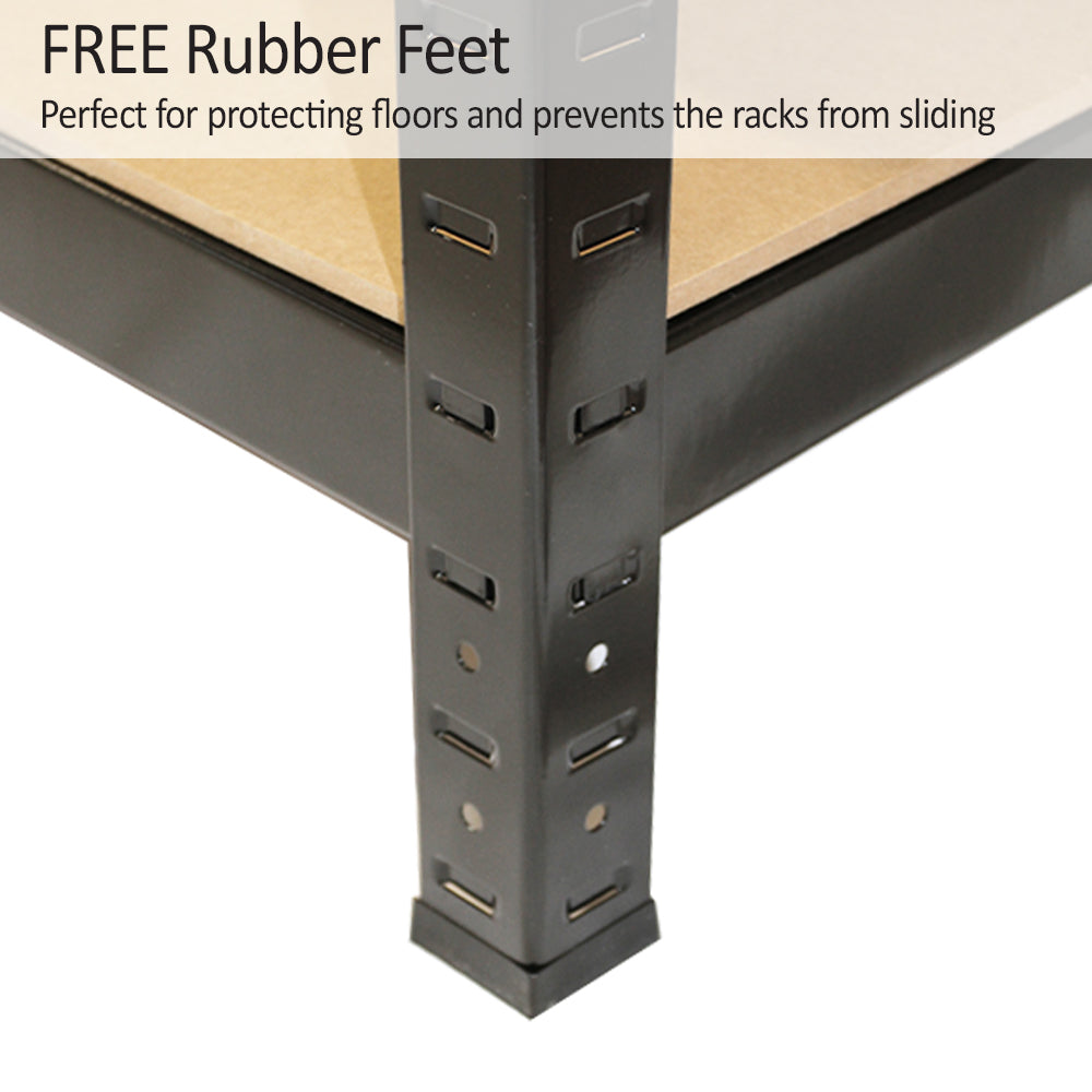 8 x T-RAX Zwarte Metalen Stellingkasten 75cm x 150cm x 30cm