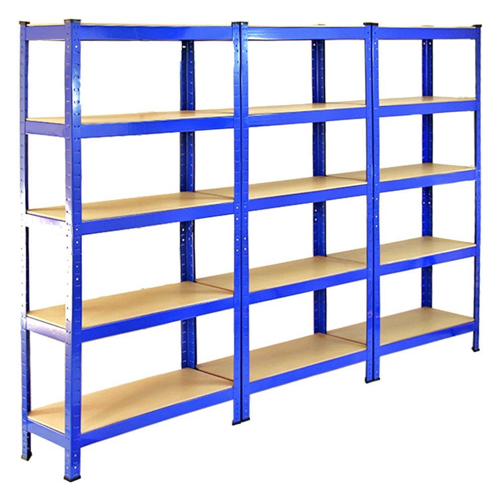 3 x T-rax Stellingkasten - 75x30x150 cm - Blauw